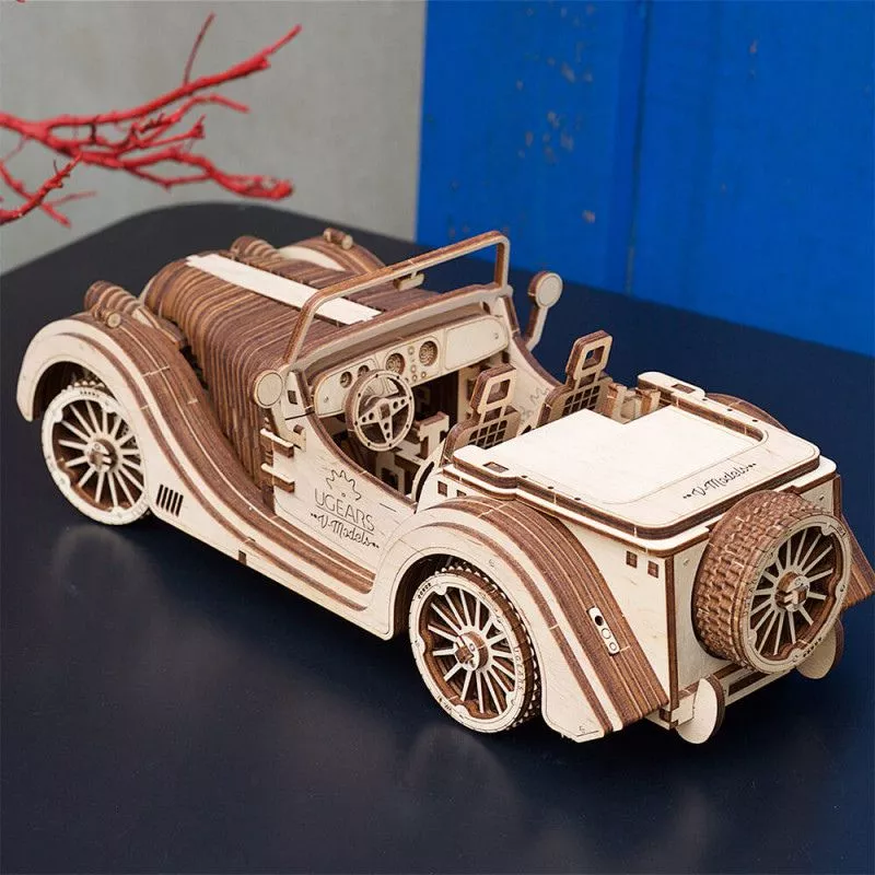 Puzzle 3D Model Roadster VM-O1 din lemn Ugears [14]