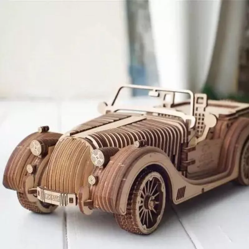Puzzle 3D Model Roadster VM-O1 din lemn Ugears [8]