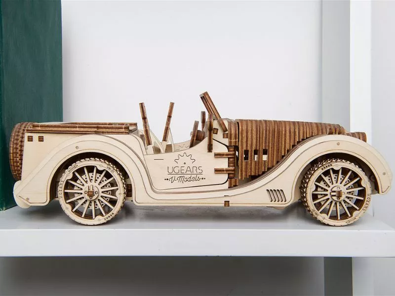 Puzzle 3D Model Roadster VM-O1 din lemn Ugears [29]