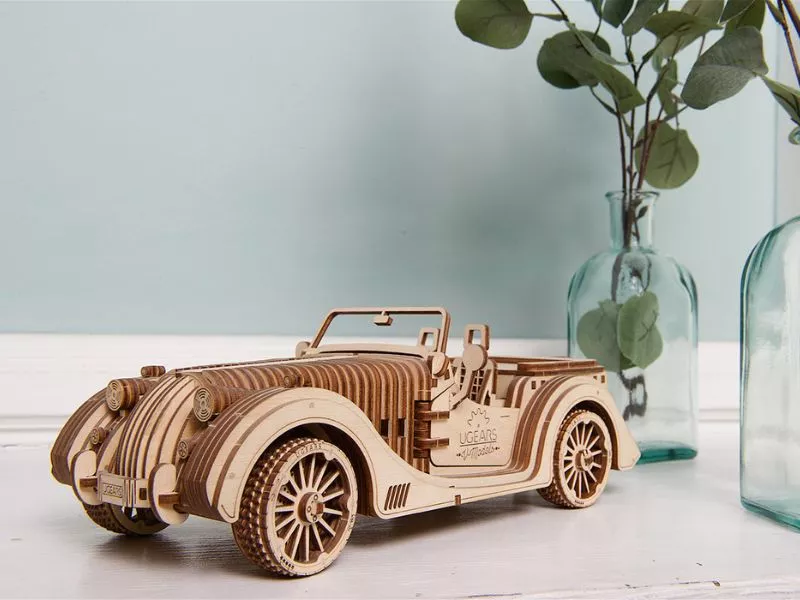 Puzzle 3D Model Roadster VM-O1 din lemn Ugears [25]