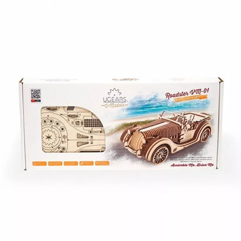 Puzzle 3D Model Roadster VM-O1 din lemn Ugears [23]