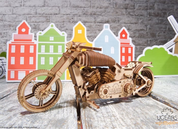 Puzzle 3D Motocicleta VM-02 din lemn Ugears [11]