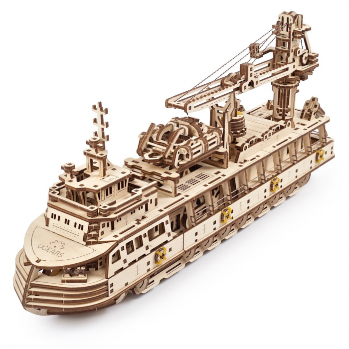 Puzzle 3D Nava de cercetare din lemn Ugears [21]