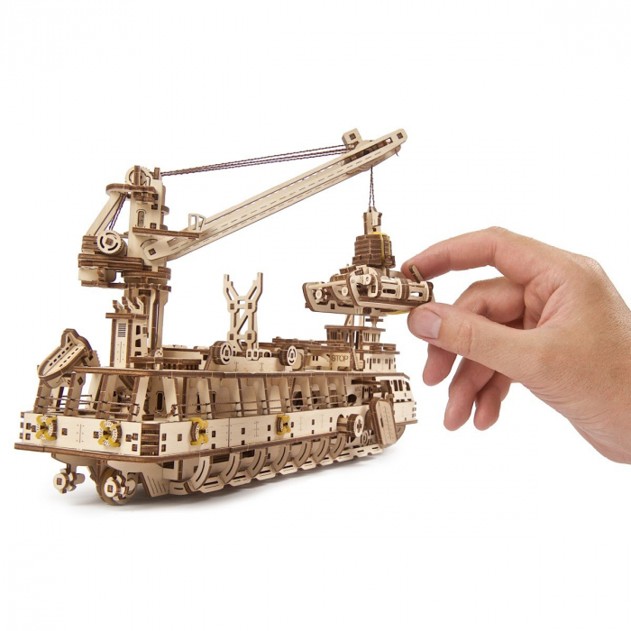 Puzzle 3D Nava de cercetare din lemn Ugears [19]