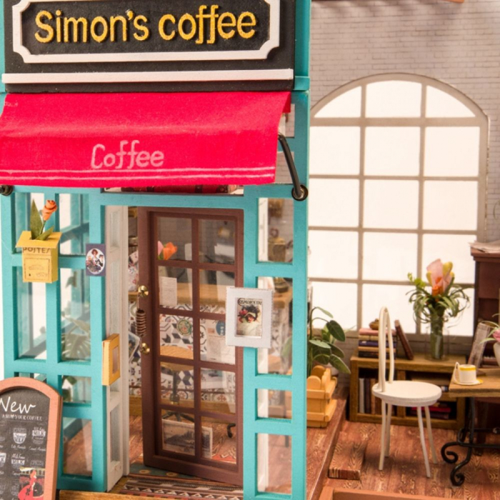 Puzzle 3D Simon's Coffee Shop, Iluminare Led, Rolife [7]