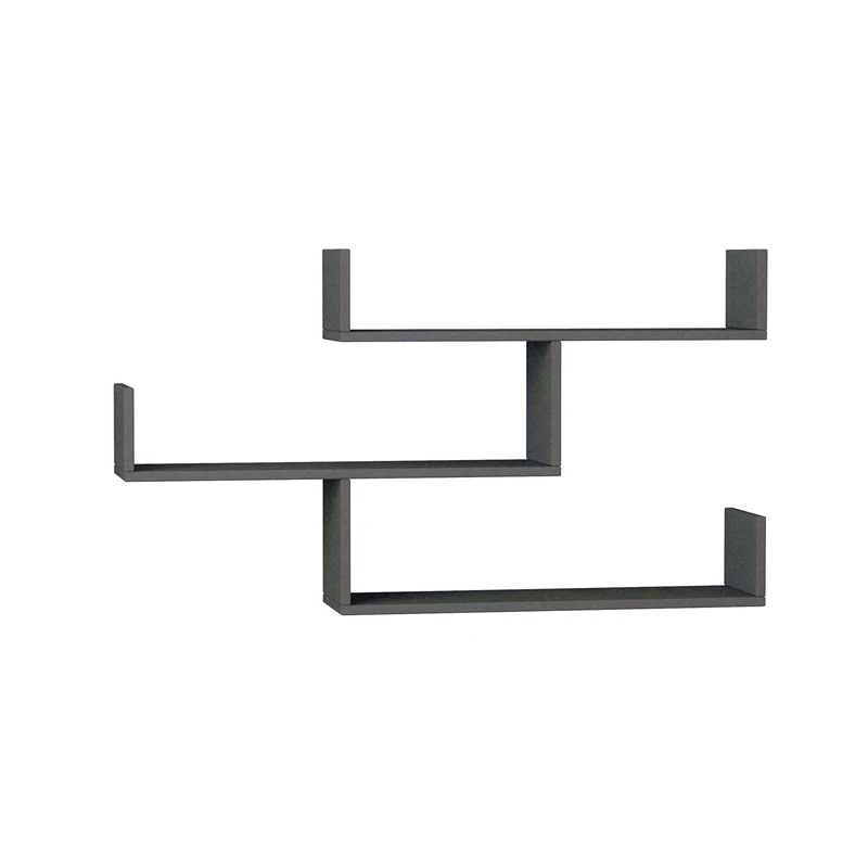 Raft de perete Tibet Antracit cu multiple polite si design modern [3]