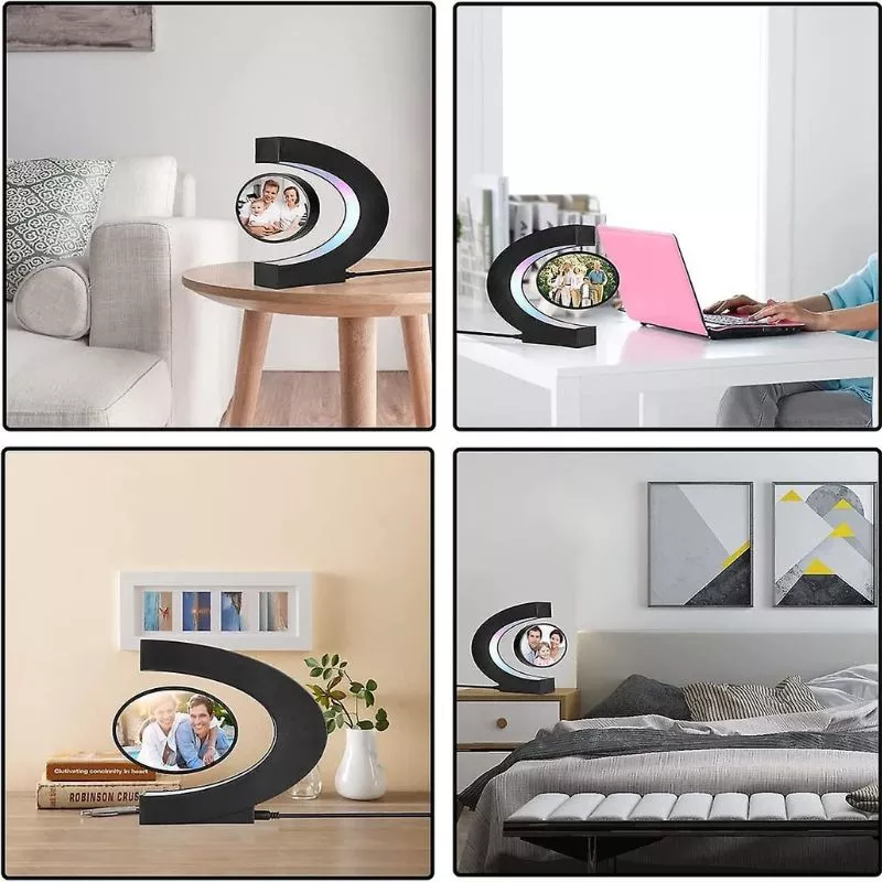 Rama foto magnetica levitanta cu iluminare RGB [10]