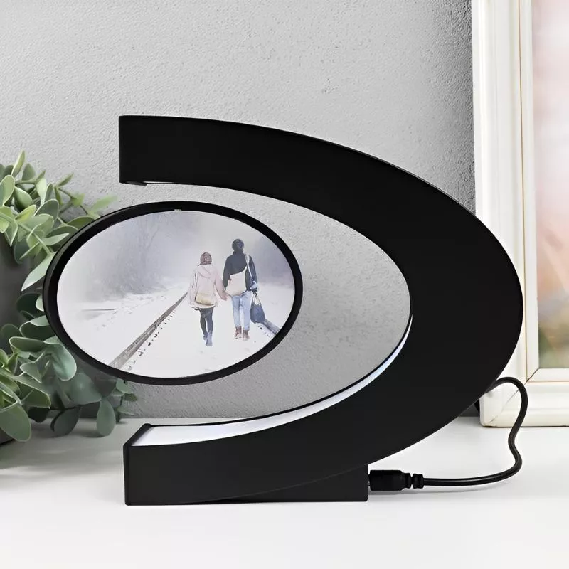 Rama foto magnetica levitanta cu iluminare RGB [6]
