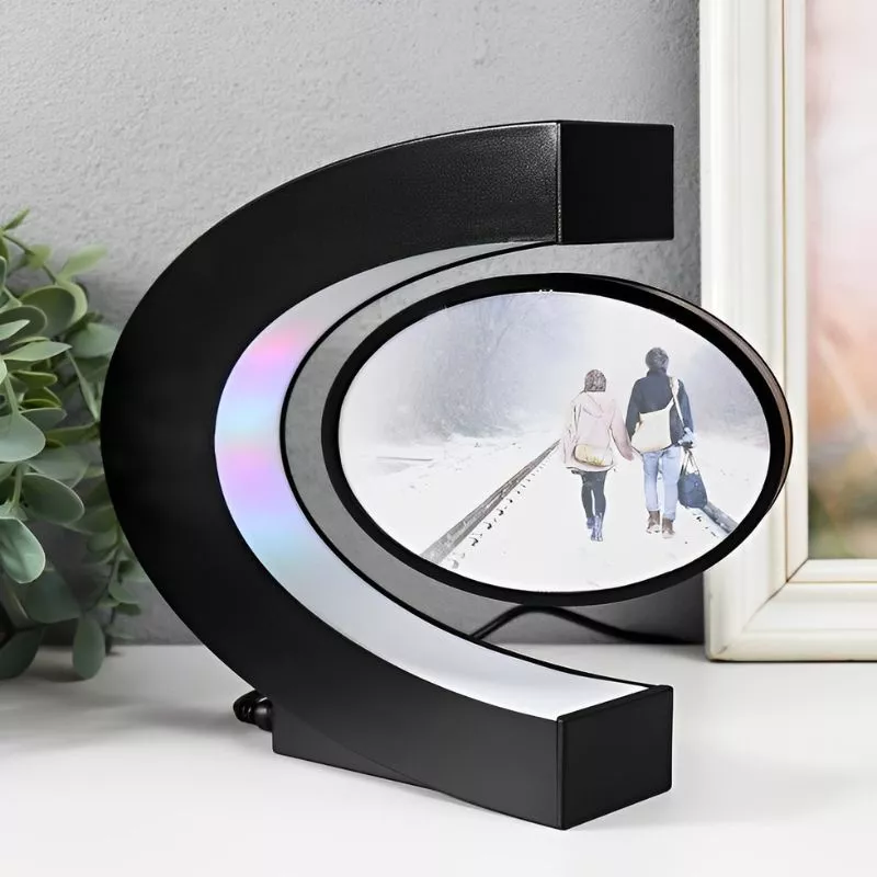 Rama foto magnetica levitanta cu iluminare RGB [8]