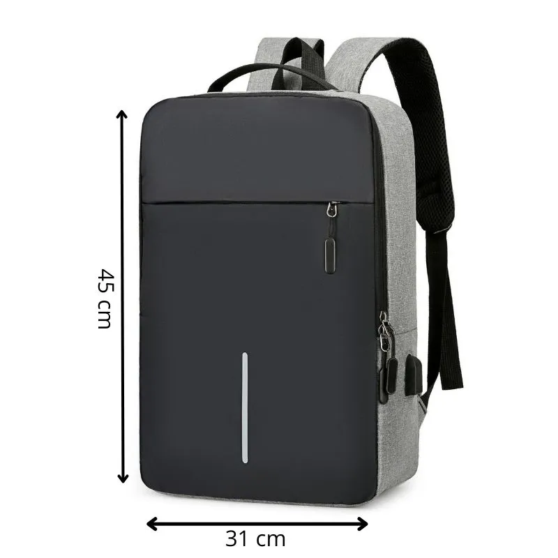 Rucsac Laptop Business cu USB Gri [8]
