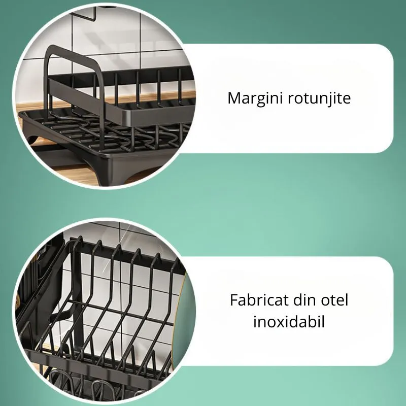 Scurgator vase cu suport pentru tacamuri si pahare [8]