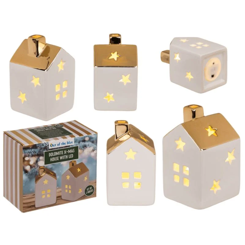 Set 2 casute magice de Craciun cu LED [7]