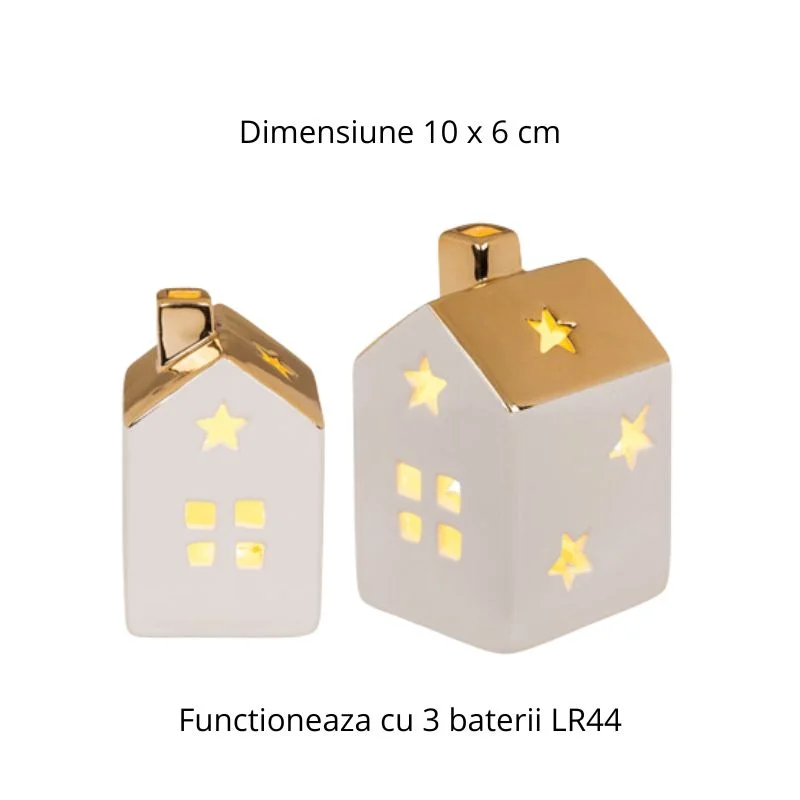 Set 2 casute magice de Craciun cu LED [10]
