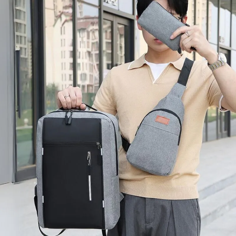 Set 3 piese Rucsac Smart Pack Gri [2]