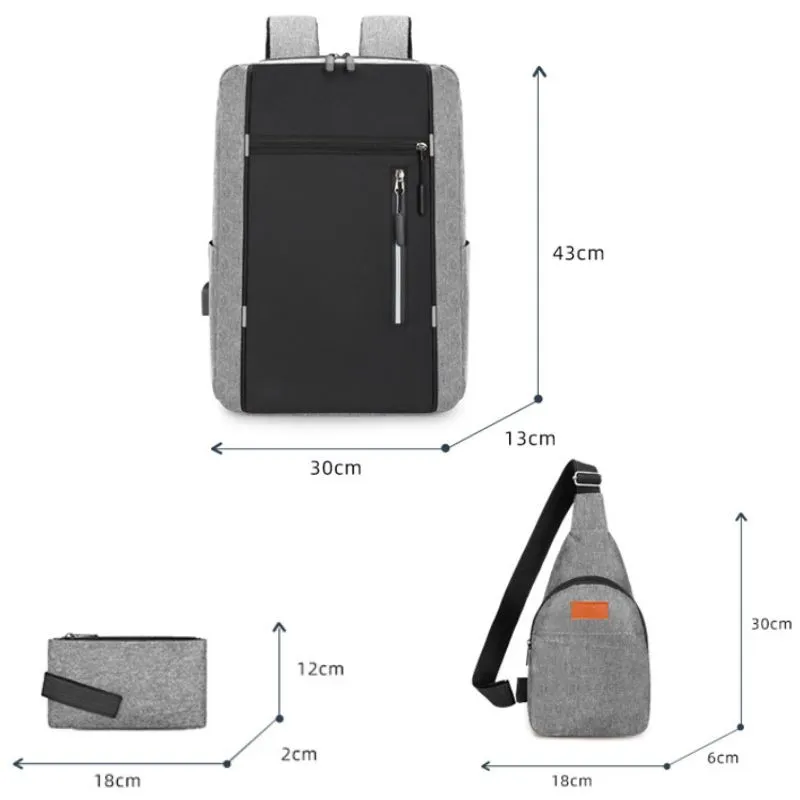 Set 3 piese Rucsac Smart Pack Gri [11]