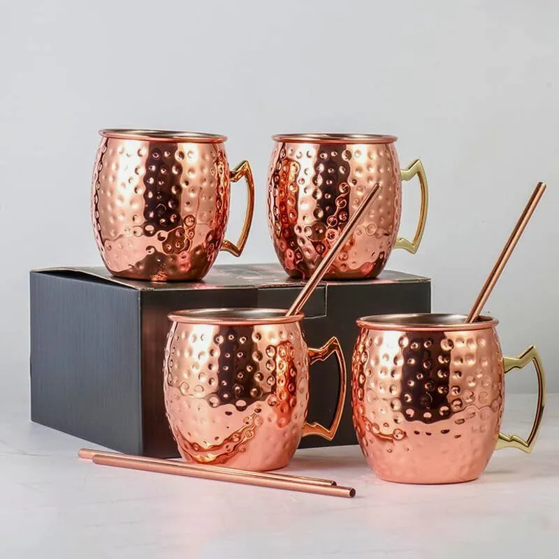 Set 4 cani Viking Dots cu paie [3]