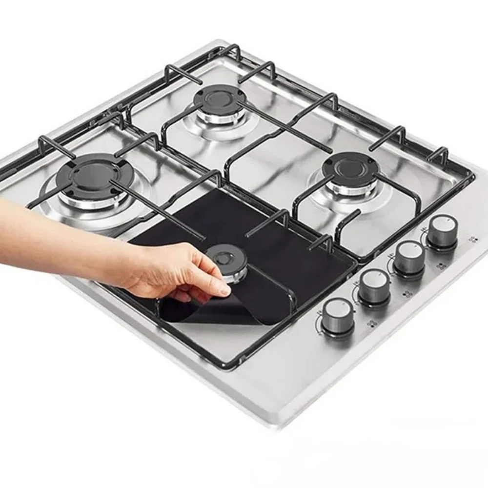 Set 4 folii teflon pentru aragaz reutilizabile si lavabile [11]