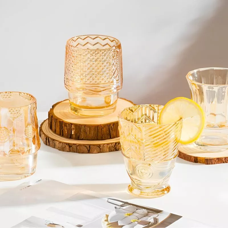 Set 4 pahare stivuibile cu design Peste [6]