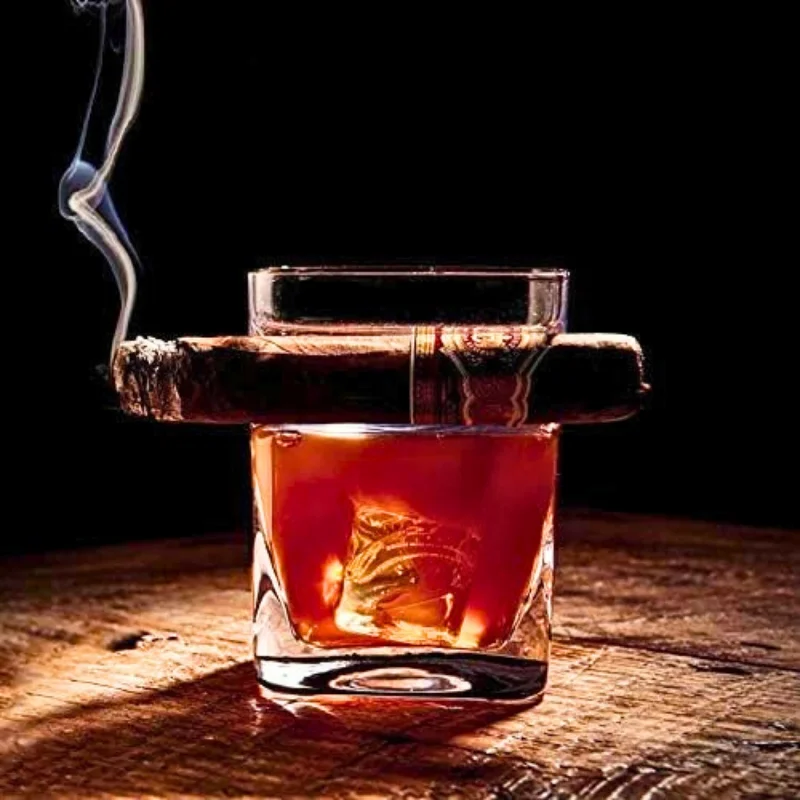 Set 4 pahare whiskey cu Suport Trabuc [6]