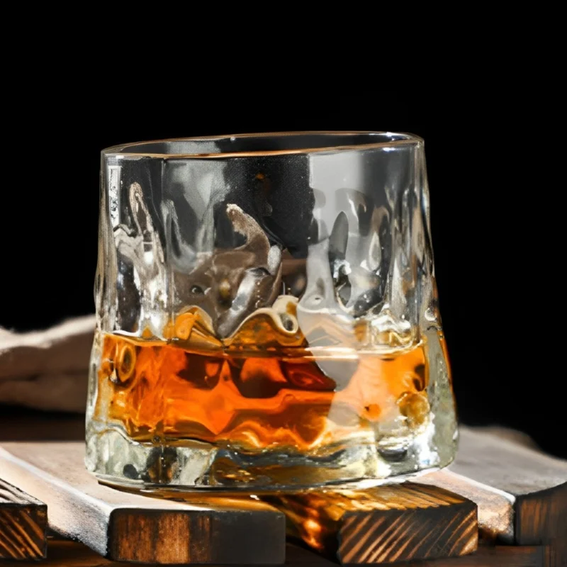 Set 4 Pahare whiskey Rotating Wavy [13]