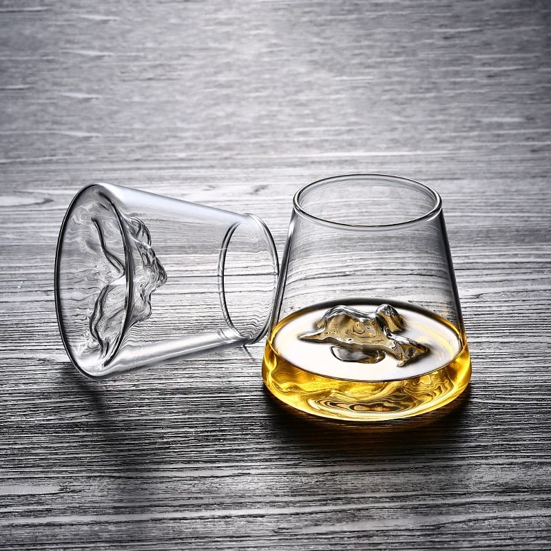 Set 6 pahare de bere cu munte, din sticla borosilicata 250ml, Varful Berarilor [7]