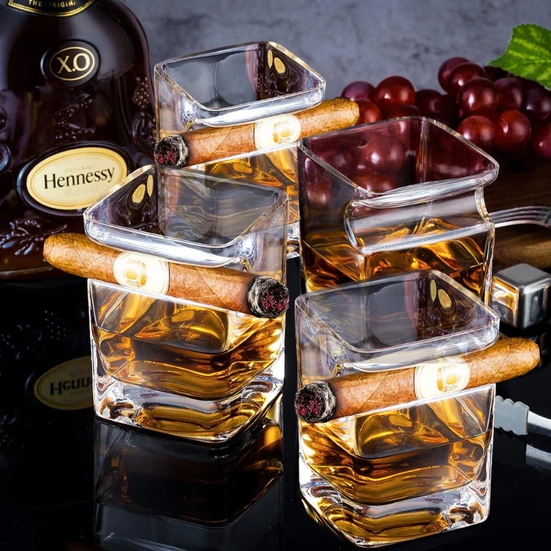 Set 6 pahare whiskey cu Suport Trabuc [3]
