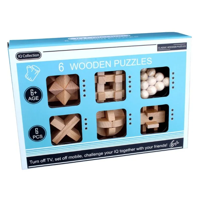 Set 6 Puzzle-uri din Lemn Kongming Lock [3]
