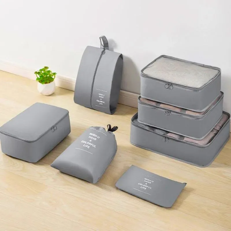 Set 7 huse organizare bagaj Gri [6]