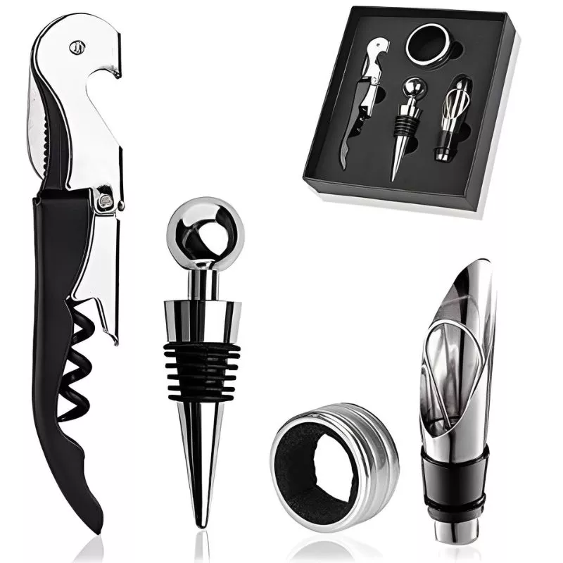 Set accesorii vin, 4 piese, cutie cadou [7]
