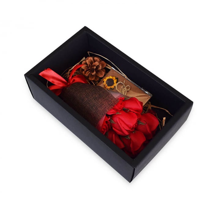 Set cadou Buchet romantic 7 trandafiri de sapun [2]