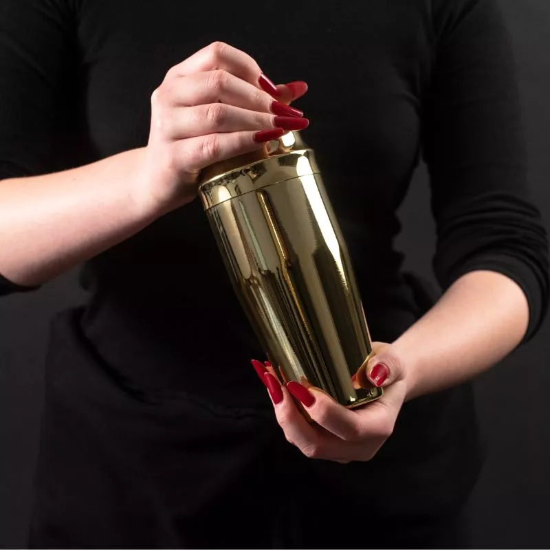Set cadou Cocktail Shaker Mixology cu 11 accesorii 750ml Gold [15]
