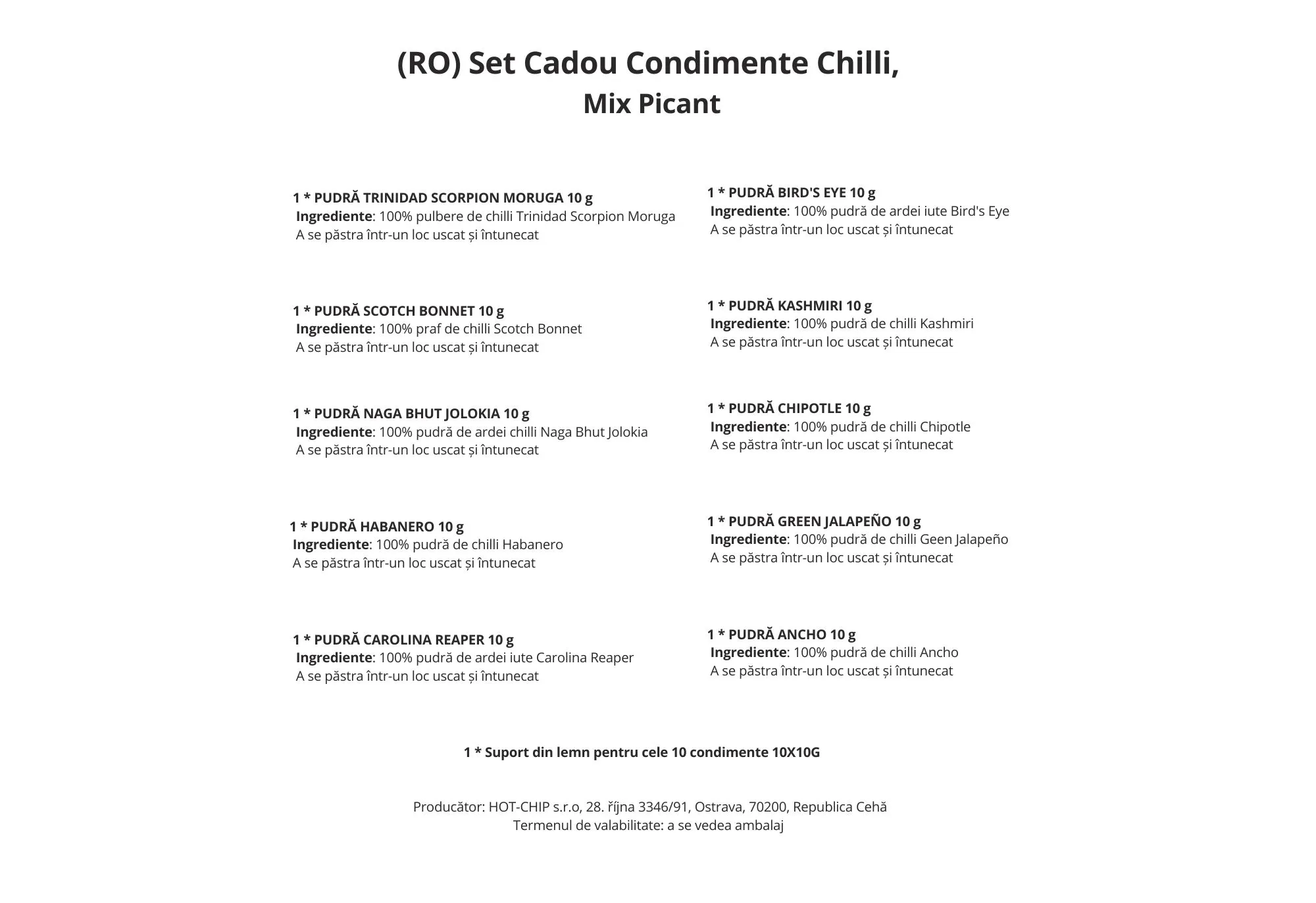 Set Cadou Condimente Chilli Mix Picant [5]