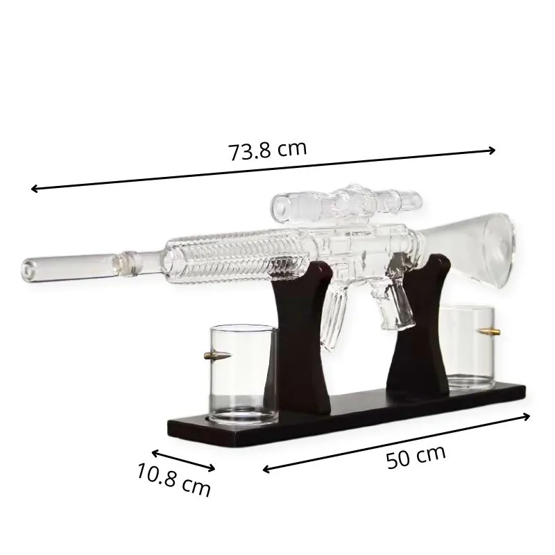 Set cadou decantor Mitraliera si 2 pahare cu glont [11]