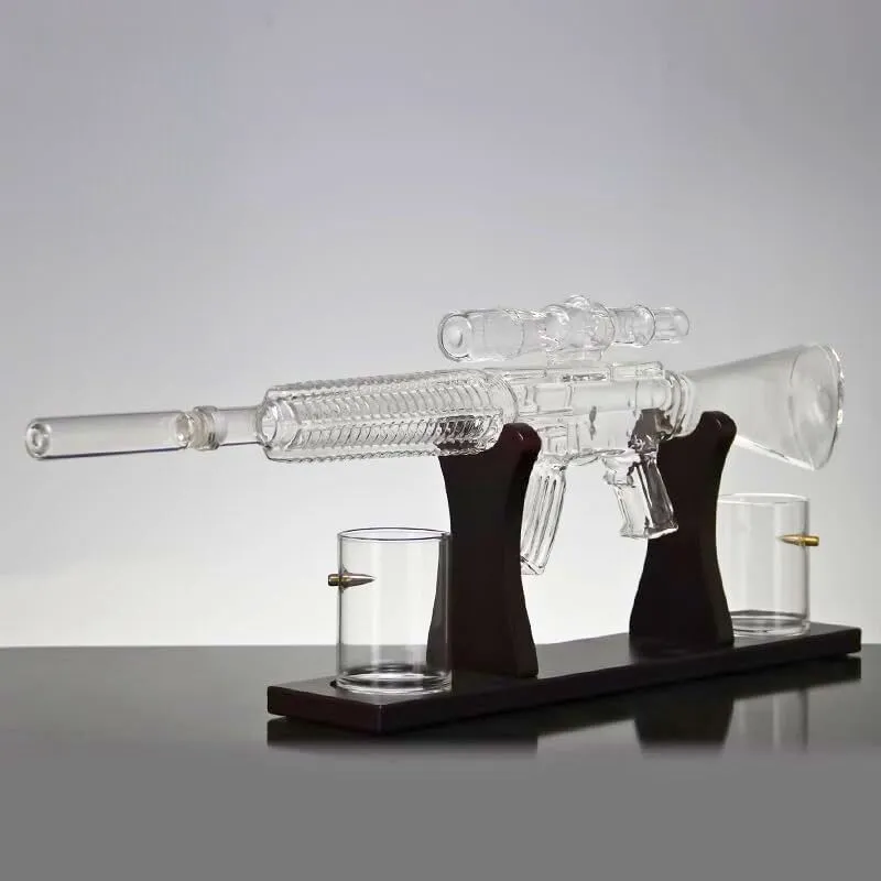 Set cadou decantor Mitraliera si 2 pahare cu glont [7]