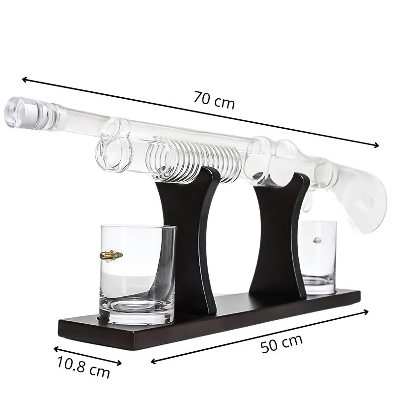 Set cadou decantor Shotgun si 2 pahare cu glont [12]