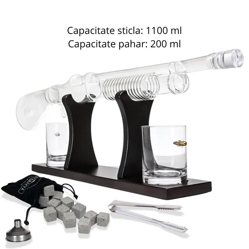Set cadou decantor Shotgun si 2 pahare cu glont [13]