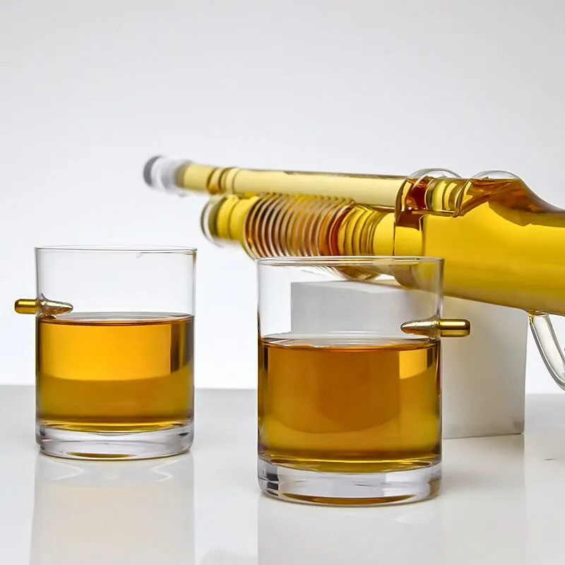 Set cadou decantor Shotgun si 2 pahare cu glont [6]