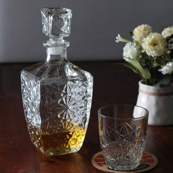 Set cadou decantor Sticla cu sase pahare Dedalo [2]