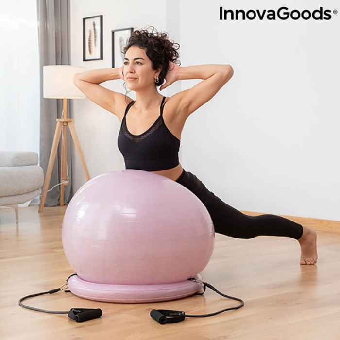Set cadou femei Yoga Fit, minge fitness, inel si benzi rezistenta [2]