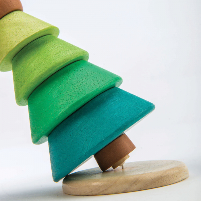 Set cadou jucarii din lemn Bradul de Craciun, puzzle cu 7 piese [2]