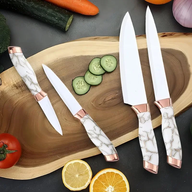 Set cutite inox cu suport elegant marmorat [13]