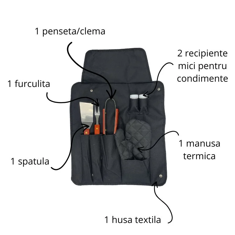 Set gratar 7 ustensile cu husa textila [4]