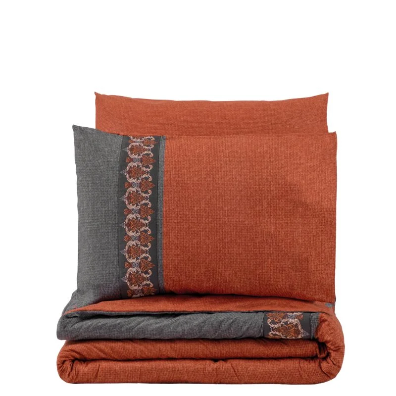 Set lenjerie de pat bumbac ranforce 200x220 cm, design premium si confort [2]