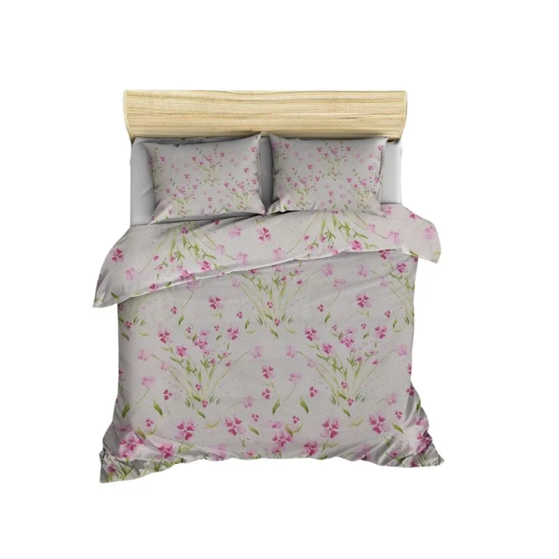 Set lenjerie Flora - Albastru, 160x220 cm, 1 fata de perna cearsaf [3]