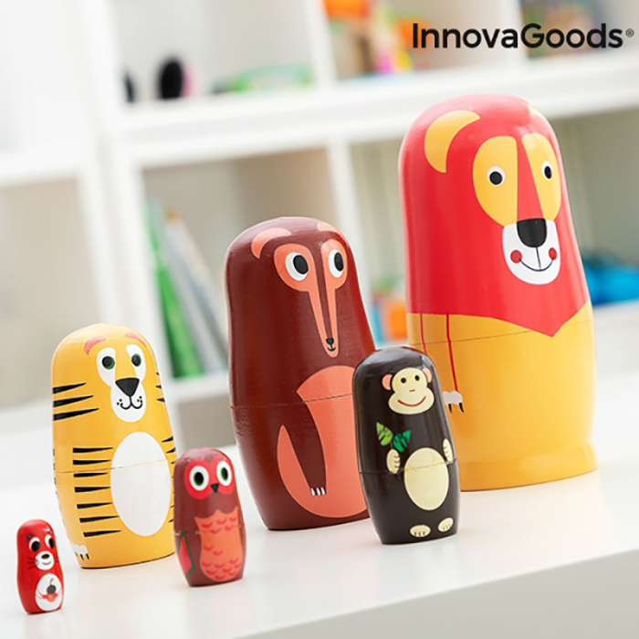 Set Papusi Matryoshka figurine animale, 11 piese [3]