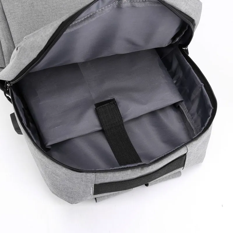 Set Rucsac Triple Power cu USB Gri [7]