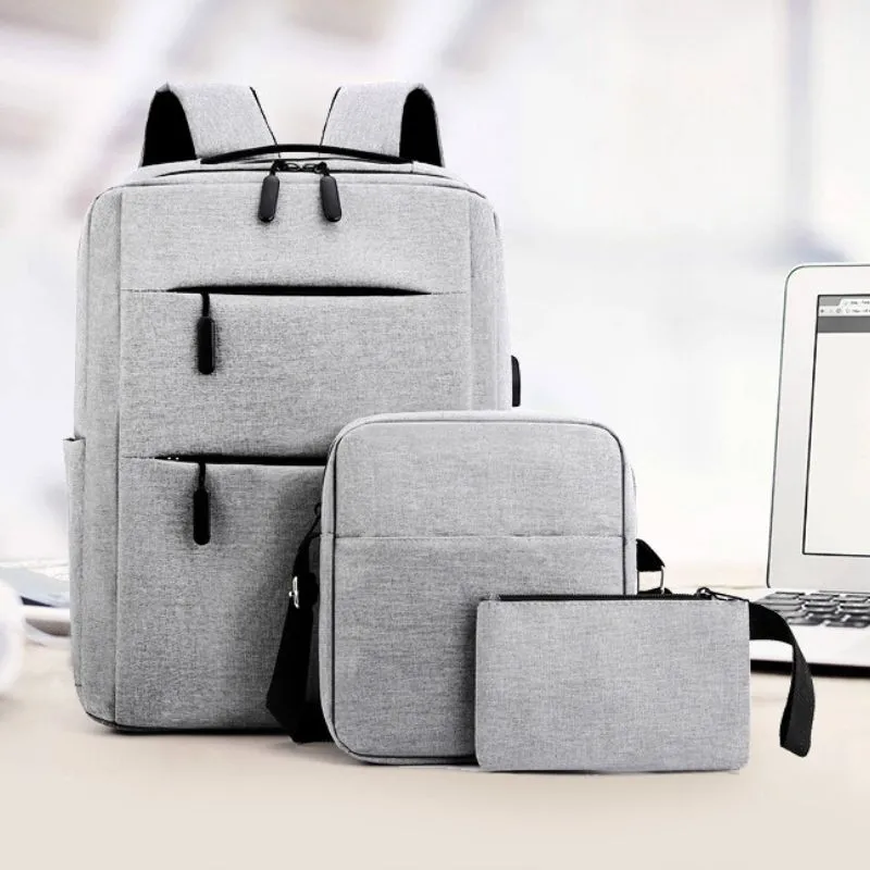 Set Rucsac Triple Power cu USB Gri [2]