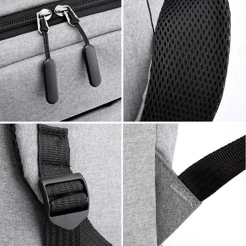 Set Rucsac Triple Power cu USB Gri [6]