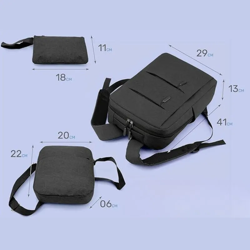 Set Rucsac Triple Power cu USB Negru [5]