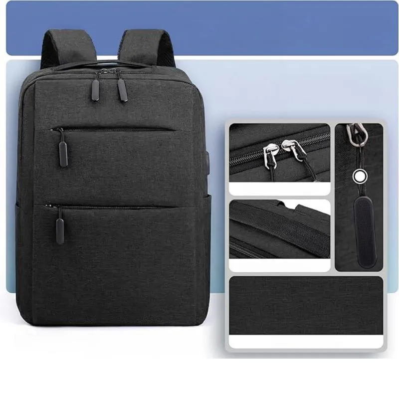 Set Rucsac Triple Power cu USB Negru [4]